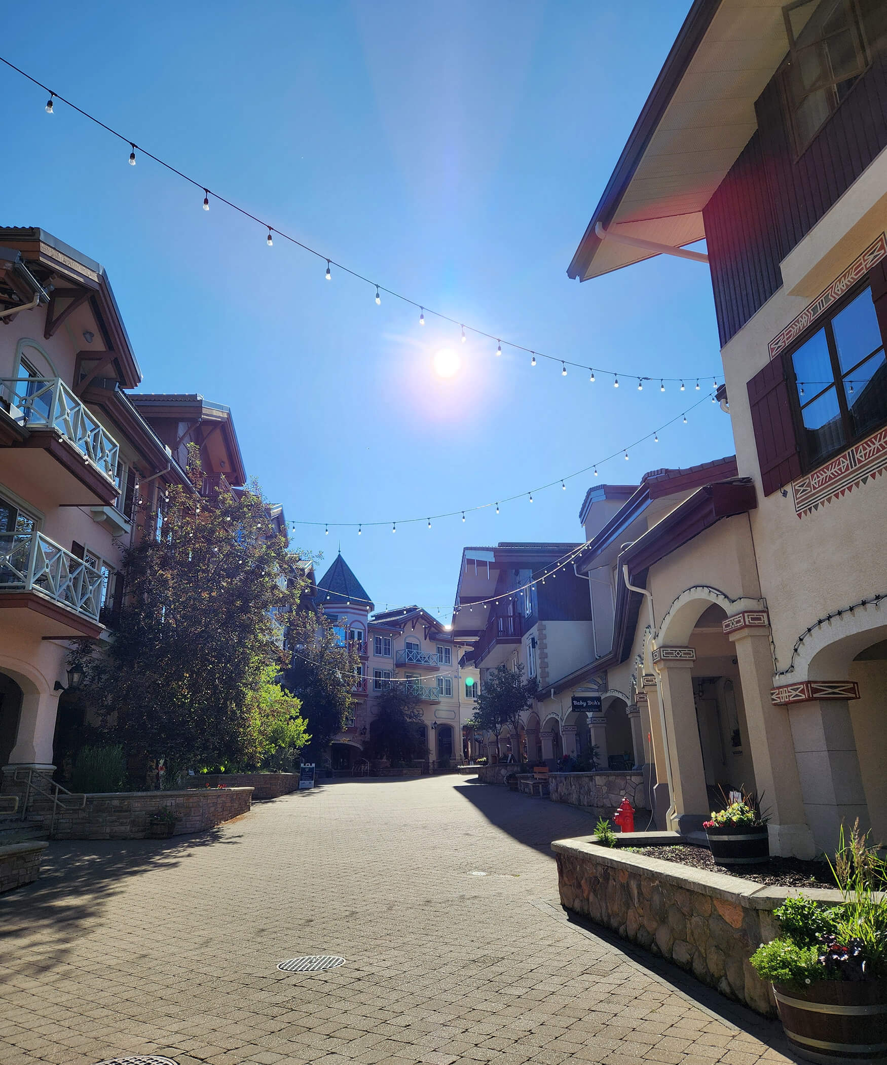Pedestrian zone in the village
