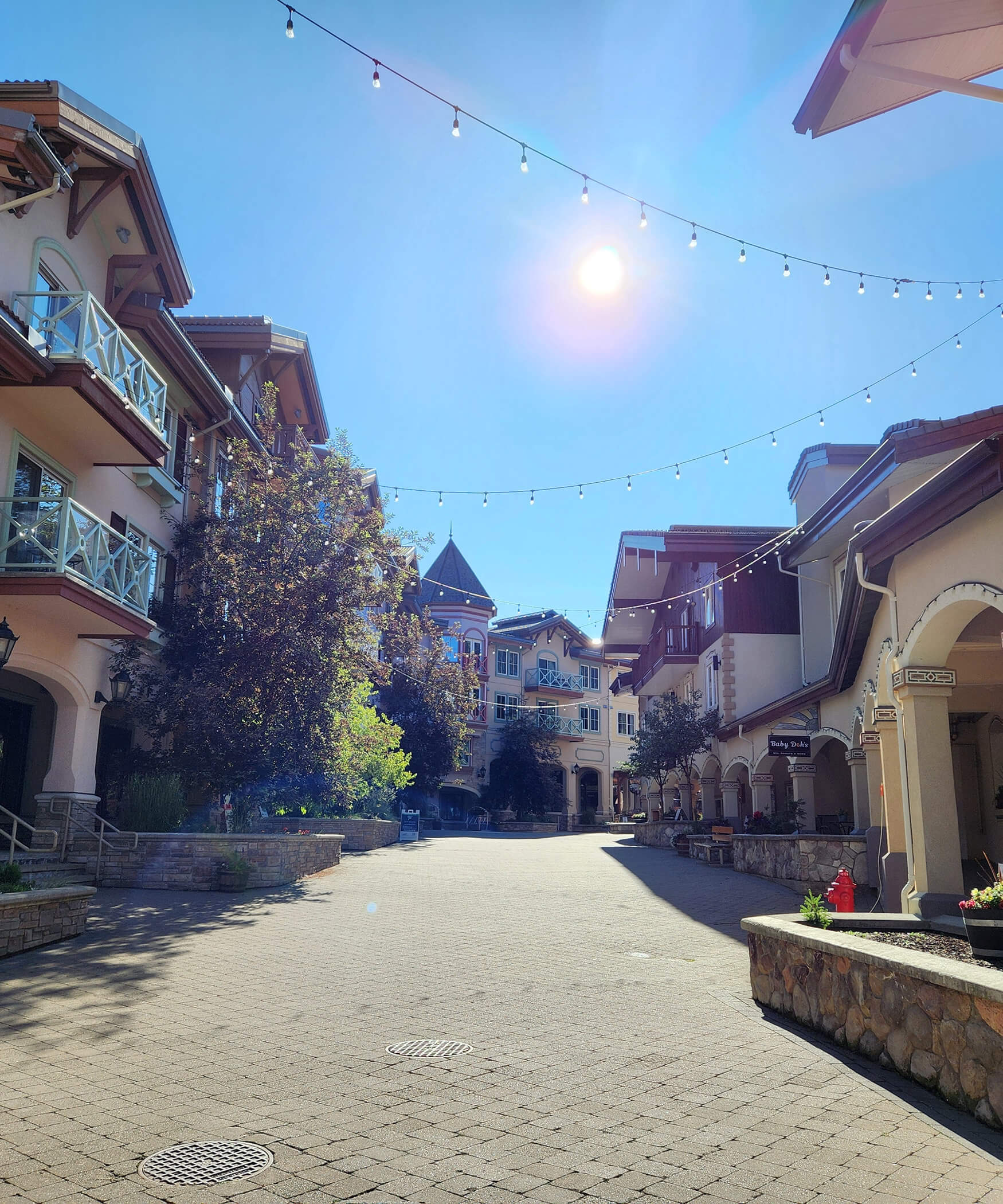 Pedestrian zone in the village