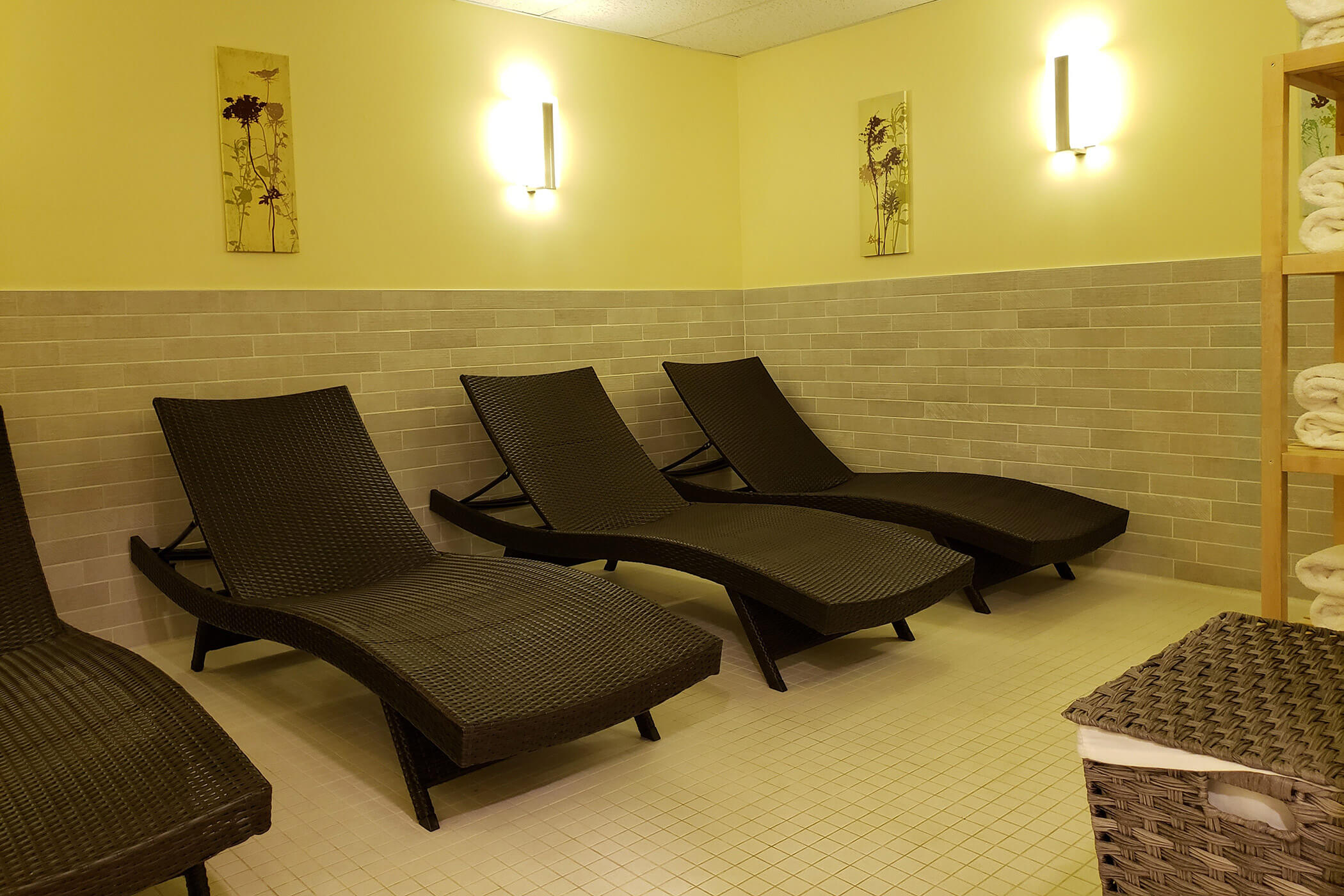 Relaxation area with loungers