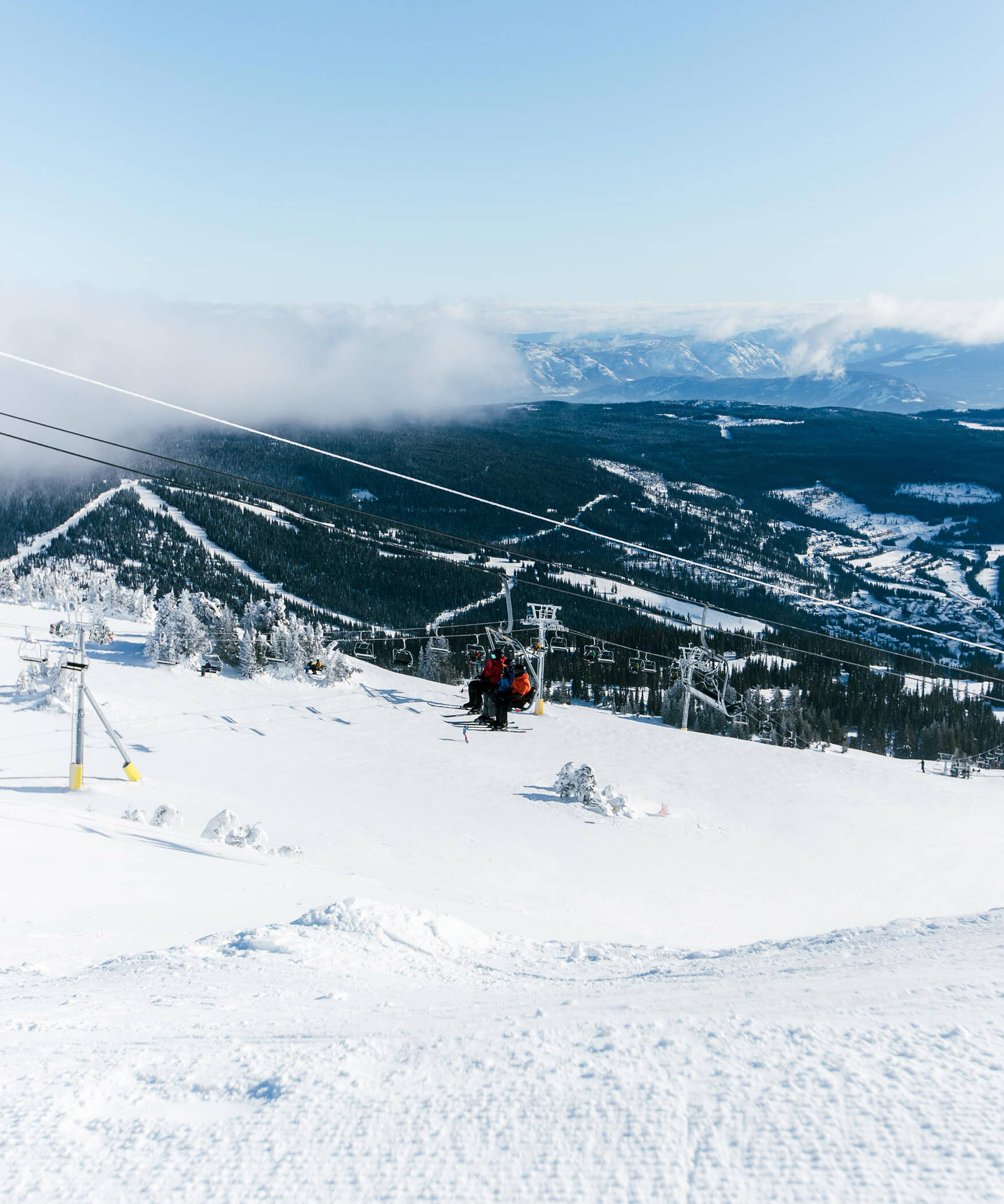 The ski resort in winter